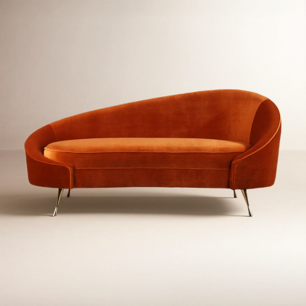 Sofa Curved bán nguyệt nhung velvet Art Deco – MMD Interior