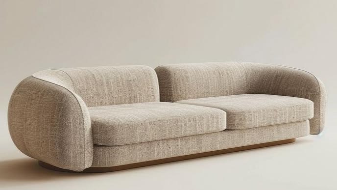 Sofa Low-Profile vải boucle phong cách Japandi – MMD Interior